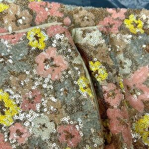 LOFT Floral Sequin mini skirt